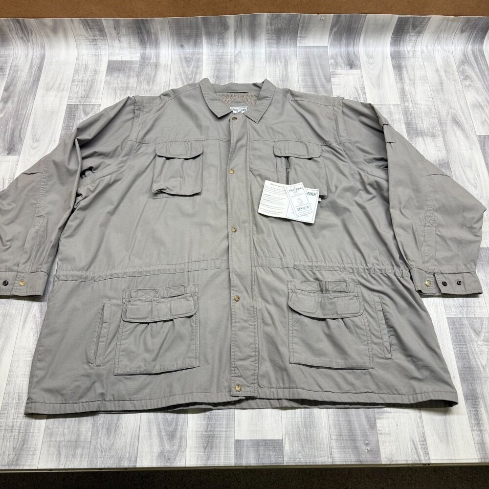 ✅Mens 5XB Foxfire Thunder River Gear Discovery Jacket W/Zip Off Sleeves NWT Coat